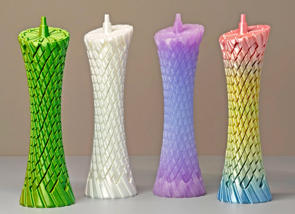 Canton Tower is a stress-relieving toy that allows you to repeatedly spiral through it