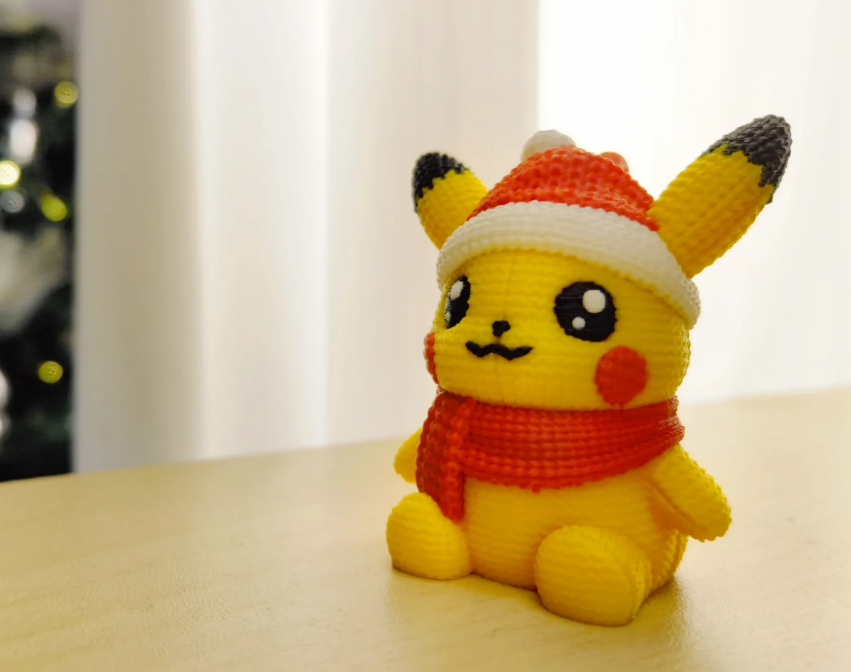 Cute Pikachu Knitted Keychain