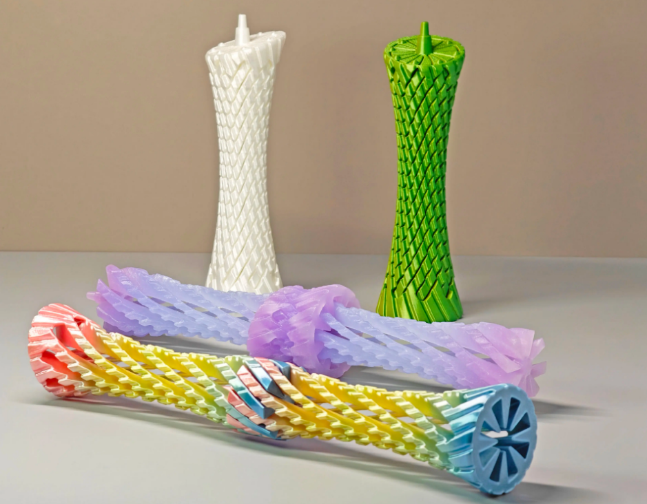 Canton Tower is a stress-relieving toy that allows you to repeatedly spiral through it