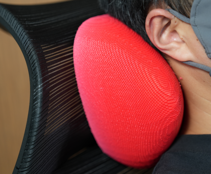3D printed TPU neck pillow and lumbar support