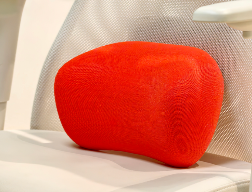 3D printed TPU neck pillow and lumbar support