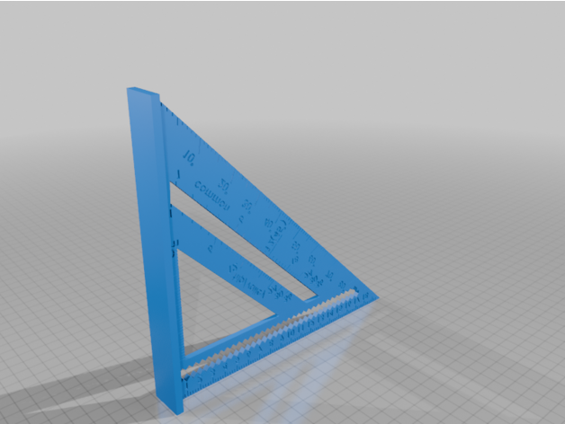 Rafter Speed Square with Metric Ruler and Imperial Hip/Valley system — V2