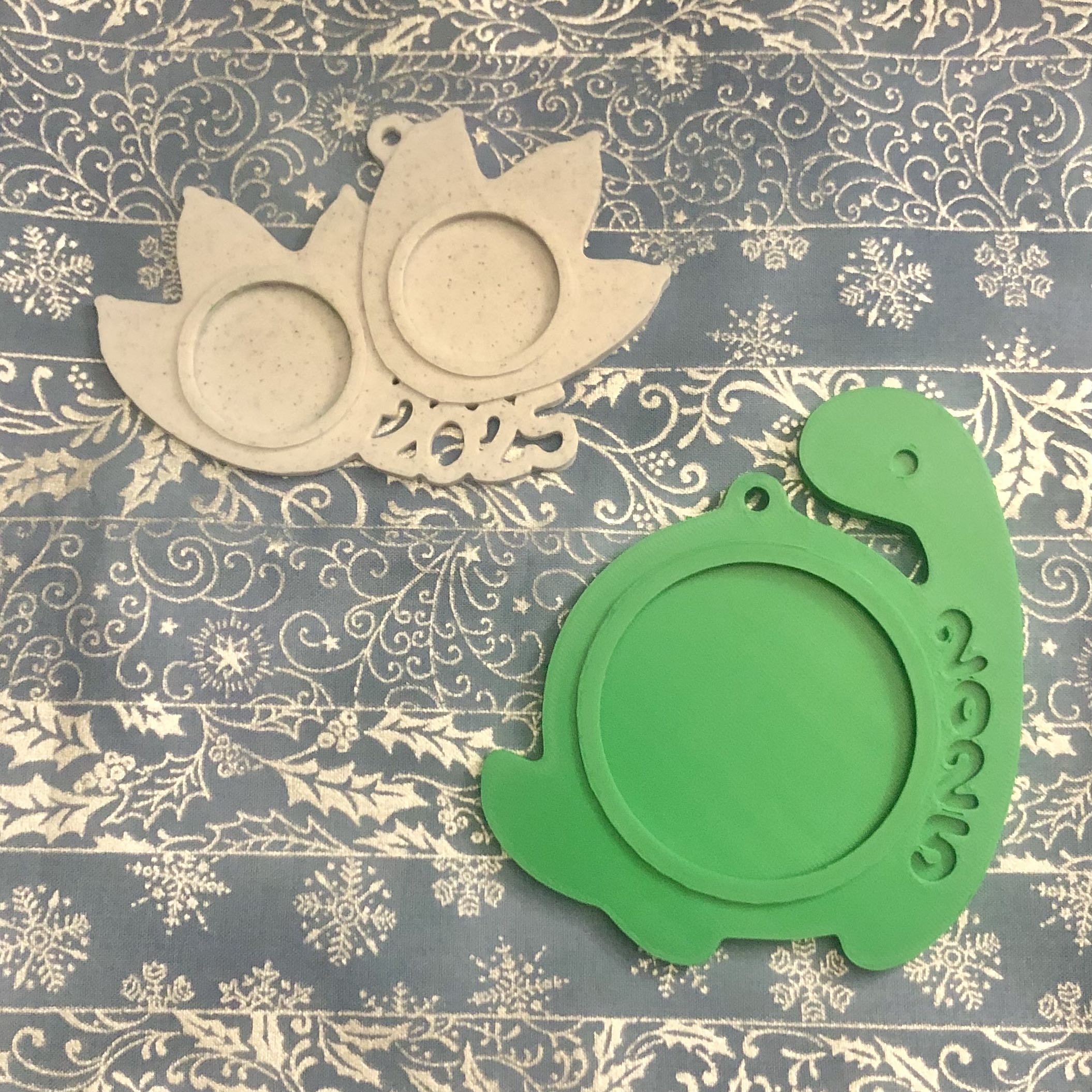 Dino Themed Photo Ornaments