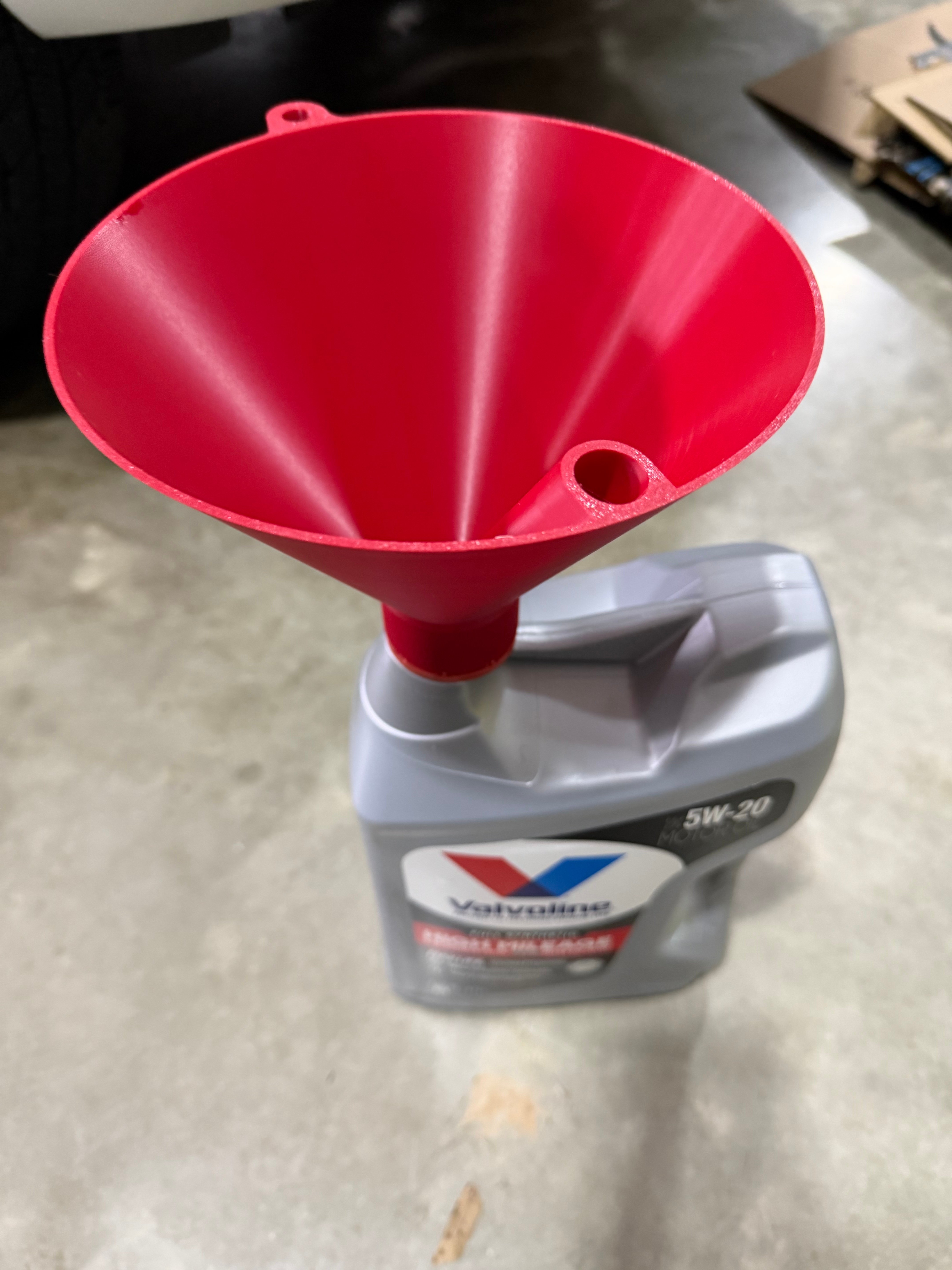 Funnel for 5qt oil bottle