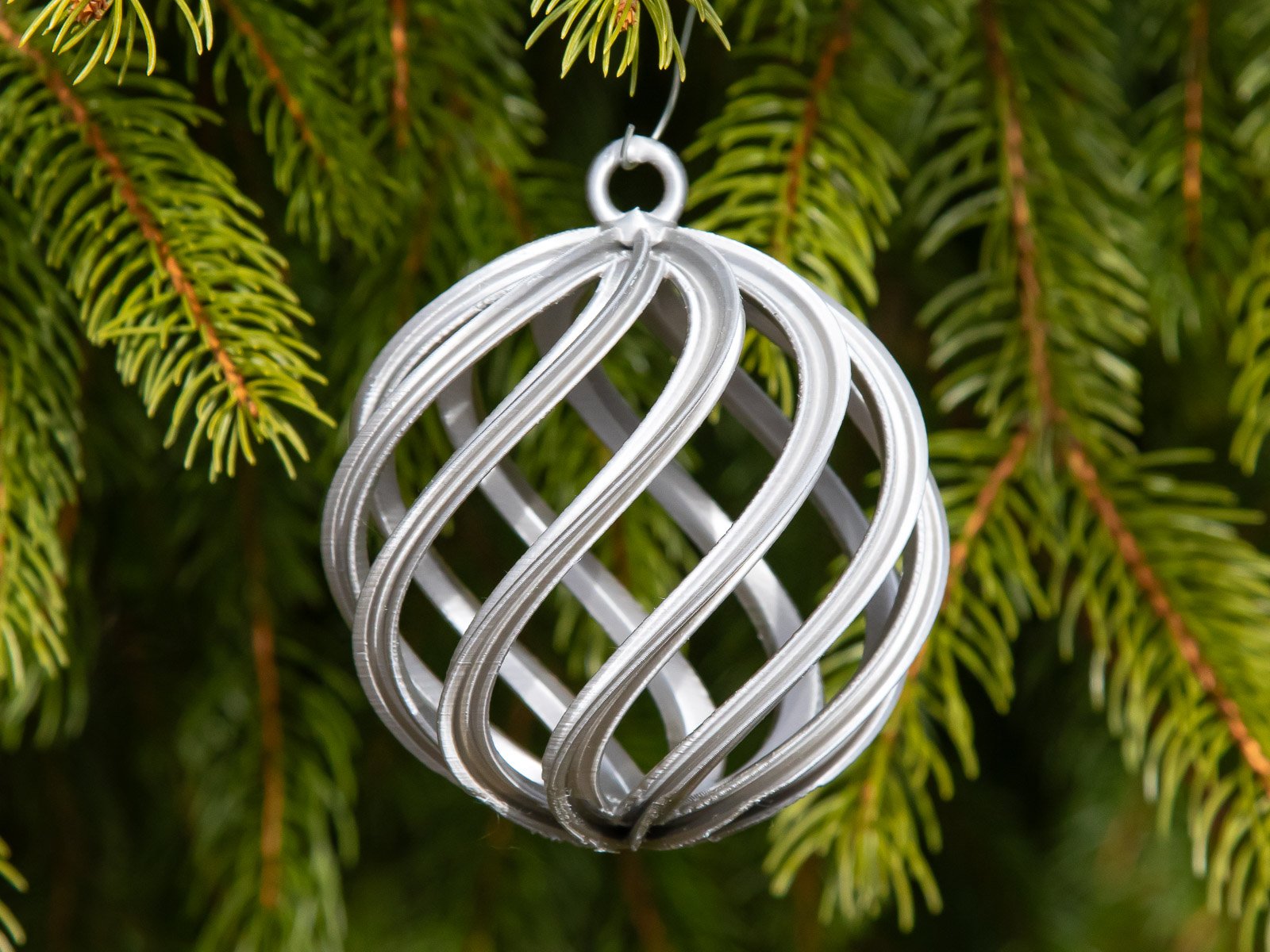 Open Spiral Christmas Ball 2025