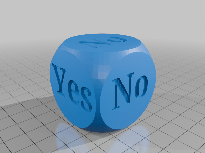 Yes or No 6 sided dice