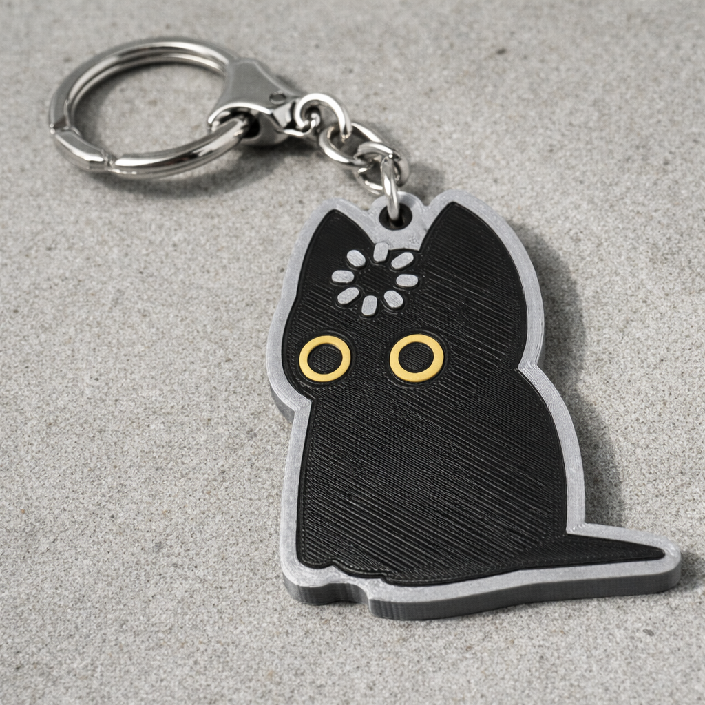 Black Cat Keychain