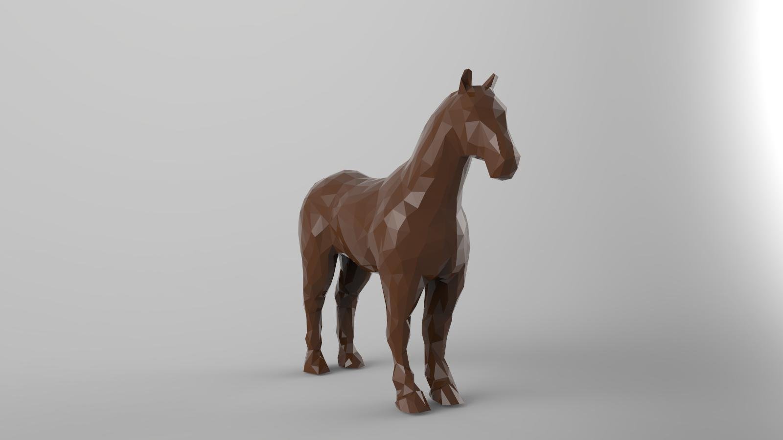 Low poly horse