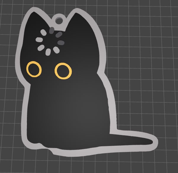 Black Cat Keychain