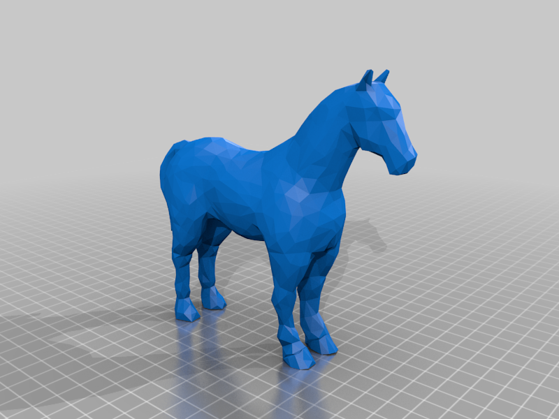 Low poly horse