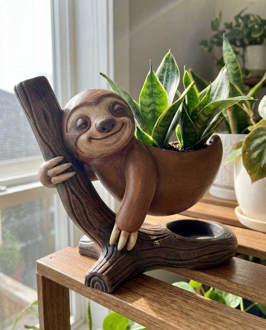 Sloth Hanging Planter