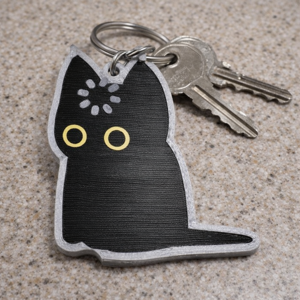 Black Cat Keychain