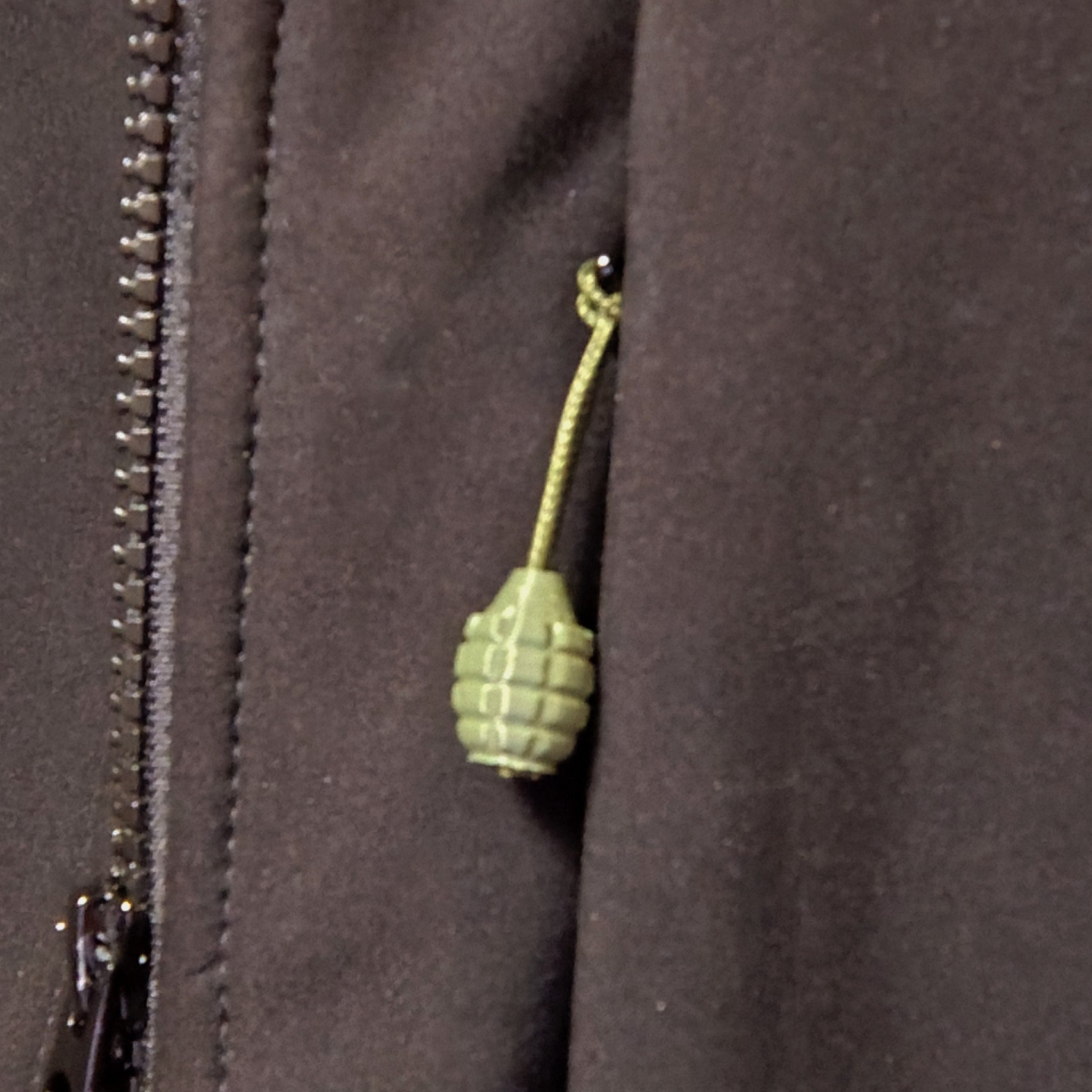 Grenade Zipper Pull