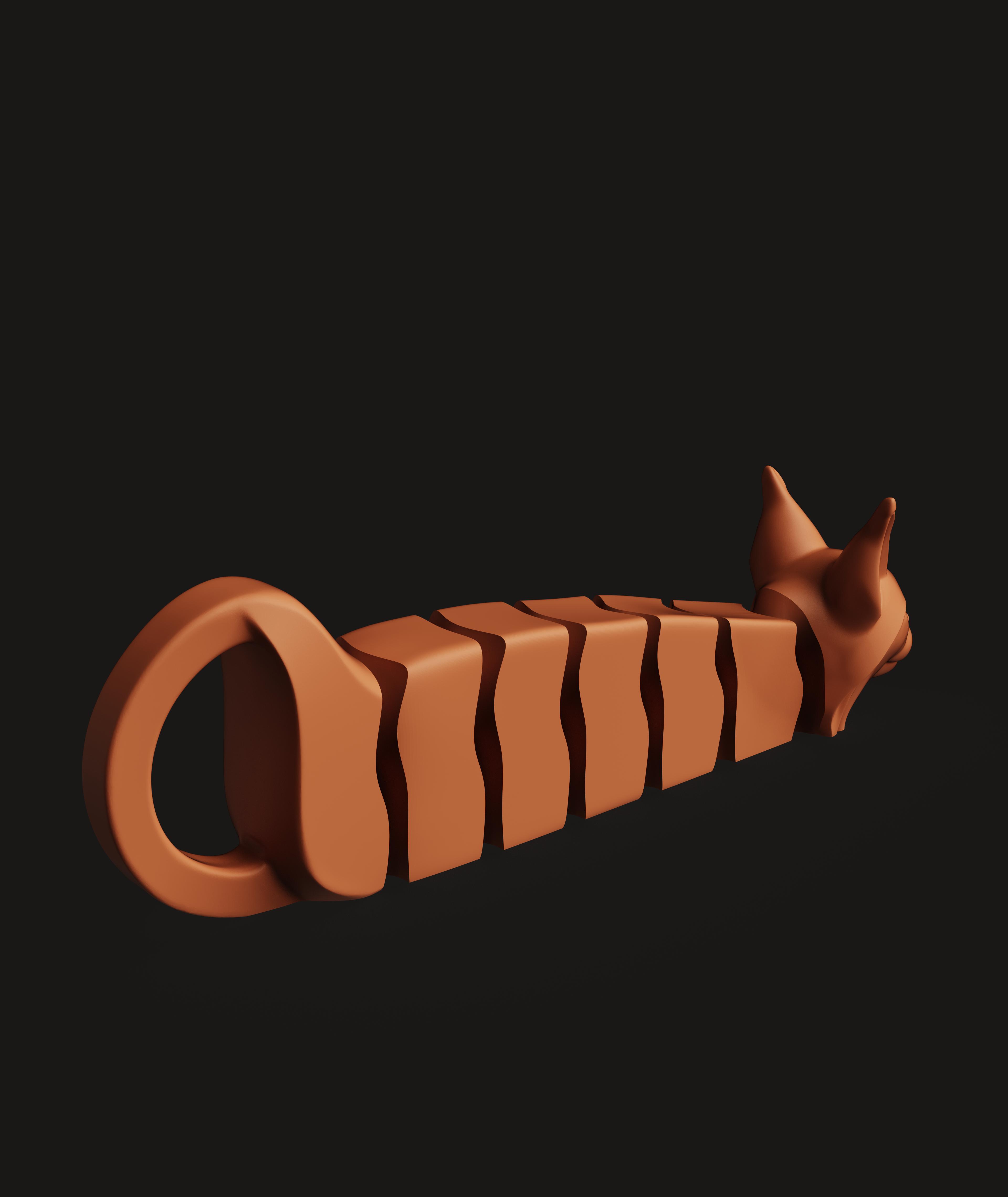 Articulated Cat Keychain